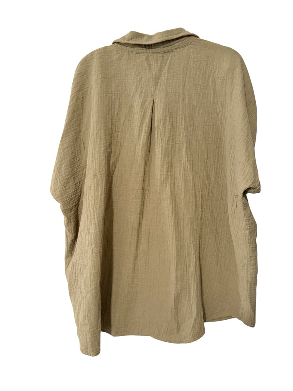 Pact Coastal Double Gauze Oversized Shirt Driftwood Brown Organic Cotton M/L - Picture 8 of 8